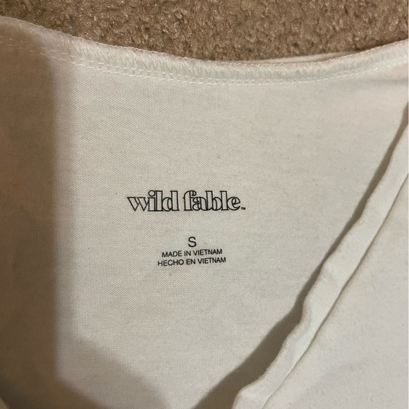 Wild fable white short sleeve cropped t-Shirt size Small - Picture 4 of 7